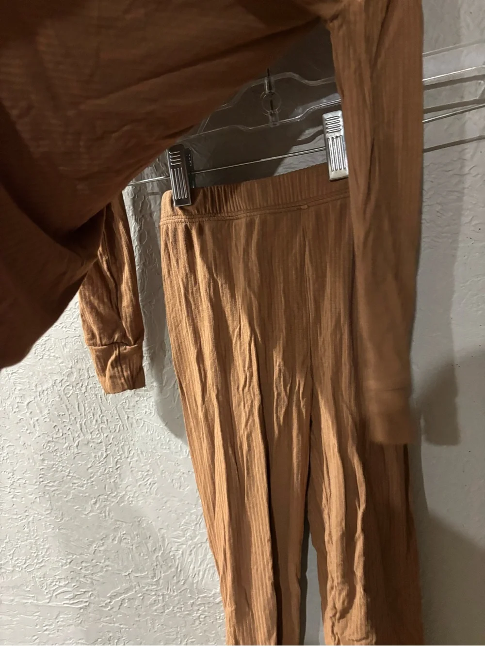 Little Sleepies Bamboo Lightweight Long Sleeve with Pants Pajama Set Khaki Sz 4T